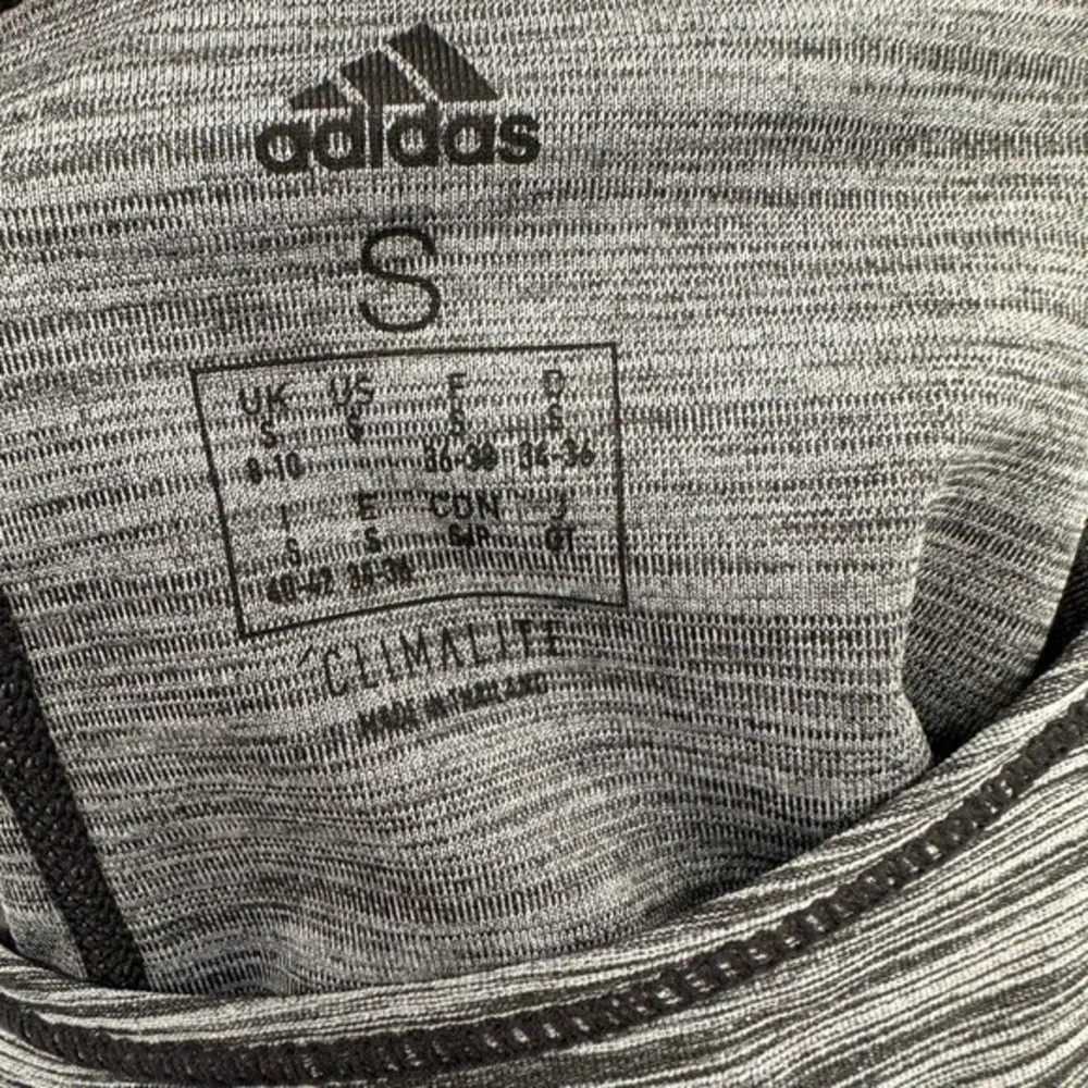 Adidas Size Small heathered gray tank top cross back with cut out climalite - Picture 6 of 7